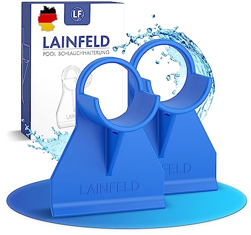 LAINFELD [2x] Pool Schlauchhalterung | 38-47 mm | Pool Schlauchhalter als Knickschutz | Rohrhalter für Absperrventil Poolschlauchhalter Halterung