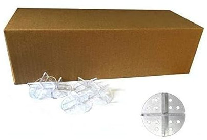 Miko® Fugenkreuz mit Teller 50 Stk. 3mm Fuge zur Plattenverlegung im Splittbett transparent unsichtbar zur Verlegung von Fliesen, Pflastersteinen (50)