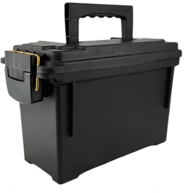 Caja de munición de plástico - (caja de polímero, negro)