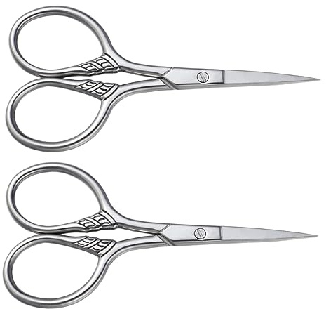 Stainless Steel Beard Scissors Mustache Trimming Shears for Men Precision Cutting Face Razors for Clean Shave