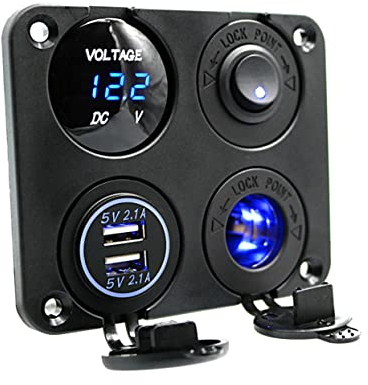 Homoyoyo Dual Auto Ladegerät Adapter 2 1 Eine USB Ladegerät Voltmeter 12-24v Für Fahrzeug