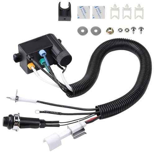 EXLECO Piezo tändare kompatibel med Weber Spirit Weber Q1200 Q2200 serie gasgrillar elektrisk tändare grill tändare sats ersättning tändningsdelar för Weber 64868 elektronisk piezotändare tryckknapp