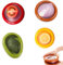 4 recipientes de almacenamiento de frutas y verduras, recipientes de almacenamiento de frutas de silicona, reutilizables, almacenamiento de aguacate, para mantener los alimentos frescos (rojo