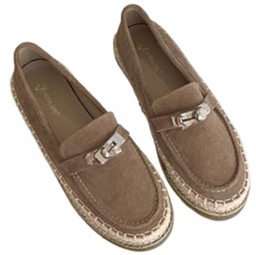 Mocassini da Donna in Pelle Scamosciata,Fashion Scarpe Mocassini Slip On Scarpe estive Casual,Stile retrò College Moda Pantofole,Scarpe da Guida morbide e comode,per Casual Business EU35-40
