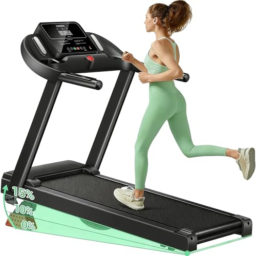 Dianshao Tapis Roulant Salvaspazio Pieghevole 14KM/H con Motore Brushless 3.0HP, Tapirulan Elettrico da Casa con Bluetooth APP, Altoparlanti,12 Programmi e Sensore di Frequenza Cardiaca, Portata 136KG