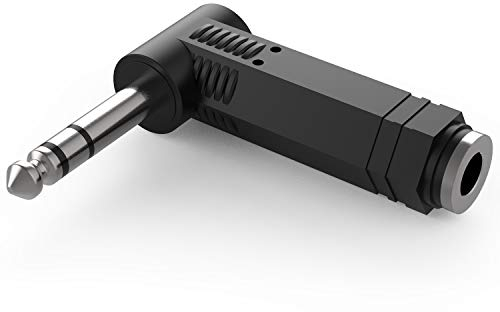 Ancable 1Er-Stück 6,35 Mm Rechtwinkliger Stereo-Stecker Auf 6,35 Mm Stereo-Buchsen-Audioadapter