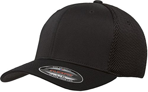 Flexfit Gorra Ajustada Ultrafibre Airmesh para Hombre, Negro -, S/M