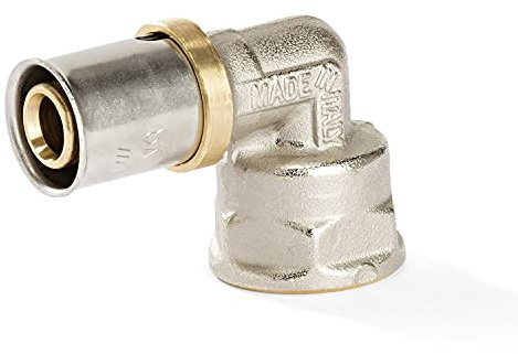 Manchon égal à sertir – Angle 90 ° avec filetage intérieur, 16/20/26/32, DVGW