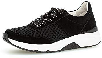 Rollingsoft Sneaker Low, Mesh/Dreamvelour/Lack, schwarz, Wechselfußb. 66.897.37, Größe 40,5