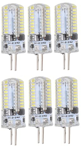 Fdit GY6.35 LED-Birne, Tageslicht, Warmweißes Licht, Dimmbar, Gleichwertige Birnen, Licht, 5 W, AC, 12 V, für das (Reines Weiß)
