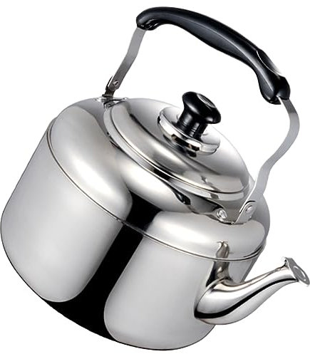 UPKOCH Hervidor Silbante de Acero Inoxidable 4L Tetera Gruesa para Cocina para Inducción y Gas Fácil de Limpiar Adecuado para Preparar Té y Calentar Agua