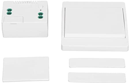 Wireless Light Switch and Receiver Kit, Self Powered Wall Switch No WiFi Needed, Up To 164ft Distance, Indoor Remote Control Lighting Switch for Halogen Lamps, Fluorescent Lamps