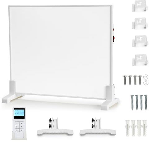 Eulenke Infrarotheizung Wandheizung Deckenmontage 1200W, Infrarotheizung standgerät mit Thermostat, Infrarot Heizung mit Überhitzungsschutz, mit Fernbedienung & App-Steuerung, LED Energiesparend
