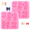 2 Pezzi Stampo a Fiocco, Stampo per Fondente al Cioccolato con Fiocco Stampi per Cake Pop in Silicone Stampi per Dolci Artigianali per Forniture Decorazioni Fai Da Te (Quadrato)