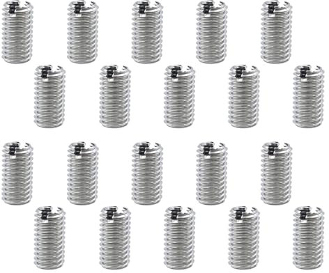 BEELUKY 20 Pezzi Inserti Filettati M8 a M6 in Acciaio Inox Dado Riduttore Inserto Filettato Autofilettante Dadi di Riduzione Maschio e Femmina per Automotive Turbine a Vapore Attrezzature Meccaniche