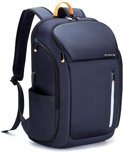 Ponhog Backpack Zaino per Laptop, Blu Scuro, 17.3inch Uomo