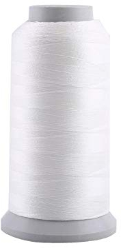 Leuchtende Nähgarn, Glow in The Dark Stickerei Nähgarn für Lederhandwerk Nähen Handarbeit machen DIY(3000 Yards-Weiß)