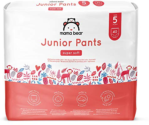 Amazon-Marke: Mama Bear Höschenwindeln Junior Größe 5 (13-20kg), 80 Stück (2 Packungen mit 40)