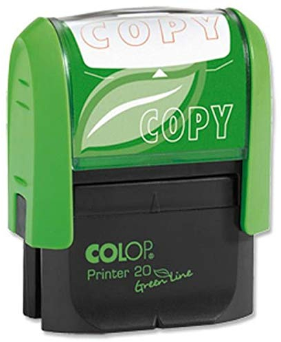 COLOP Printer 20 Copy Green Line Stamp - Blue Ink