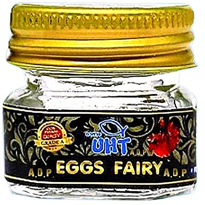 A.D.P. UTH Fish Food Fresh Eggs Fairy Shrimp (250000+Egg) 3 g. Best Tropical Fish Food Grow Faster & Color Enhancer Slow Sinking Like Pellets High Protein 64% for All Small Baby Fry Newborn Fish Feed