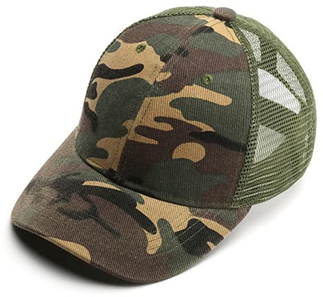 Kids Camo Baseball Cap Mesh Sun Hat Cotton Snapback Trucker Cap UV Protection Visor Headwear Quick Dry Breathable Outdoor Sports Hat Cycling Football Travel Beach Tennis Boys 5-12 Years Old