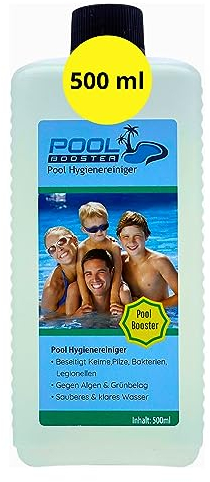 Flora Boost Pool Booster 500 ml I Wasserpflege für Pools, Whirlpool & Planschbecken I Poolpflege gegen Algen & Bakterien I Reiniger für kristallklares Wasser I 100% hautverträglich