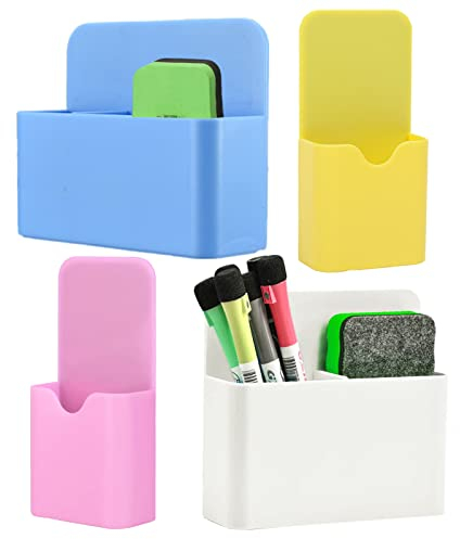 Forreen Magnetischer Marker-Halter, 4 Stück, Whiteboard-Stift, magnetischer Halter, Whiteboard-Marker, Organizer, magnetischer Stifthalter, Organizer für Büro, Kühlschrank, Klassenzimmer, Küche, 2