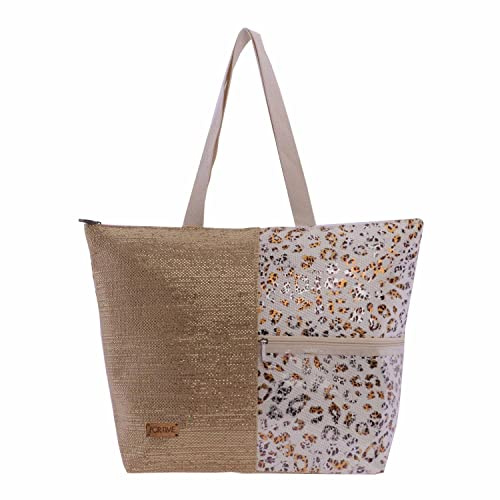 FOR TIME Bolsa de Playa para Mujer Tote de Rafia de Verano Bolso Grande con Asa para Playa Bolso de mano Bolso de hombro Bolso de Playa de mujer Bolso de verano Compras Viajes Sonsoles Multicolor