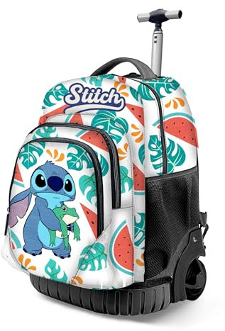 Disney Lilo und Stitch Frog-FAN GTS Trolley-Rucksack, Mehrfarbig, 32 x 47 cm, Kapazität 30 L