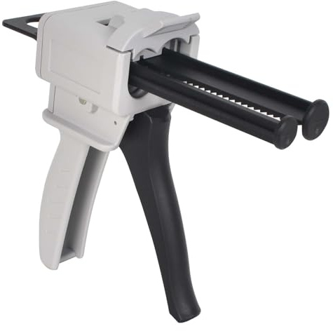 Pistolet Distributeur, 50ml AB Pistolet à Colle Époxy Poignée Applicateur pour 2 :1 Mélange Colle, Résine Époxy Pistolet Distributeur Statique Mélangeur Pistolet Applicateur Outils