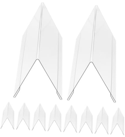 DOITOOL 10 Soportes De Acrílico Para Placa De Nombre De Mesa En Forma De V De Doble Cara Para Escritorio Transparentes Para Reuniones Banquetes Y Conferencias 150 X 80 Mm
