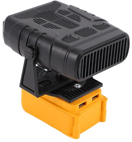 Oreilet Stufa Elettrica Alimentata a Batteria, Piccola Stufa Elettrica Portatile Ricaricabile per Ufficio Camera Letto Campeggio All'aperto, 2 Uscite USB, 55-85 ℃ (senza Batteria)