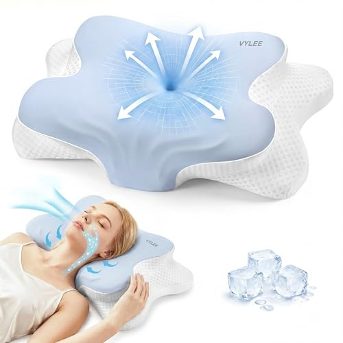 VYLEE Memory Foam Nackenkissen, Schmetterlingskissen Ergonomisches Kissen