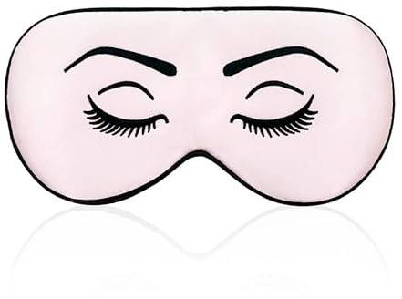townssilk 100% Silk Sleep mask with Silk Adjustable Strap,Comfortable and Super Soft Eye mask Ultimate Sleeping aid,Blindfold CreepyEyelash