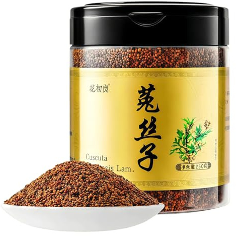 Chinese dodder (Cuscuta Seeds) 菟丝子 - Premium Dried Chinese Dodder Herb in Resealable Can for Herbal Tea & Infusions (tu si zi) 菟丝子