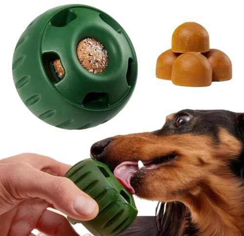 DKIIL NOIYB Pupsicle Balle à mâcher pour chien - Distributeur de nourriture pour chien réutilisable - Jouet interactif pour chien - Soulage l'anxiété - Boules de nourriture qui fuit