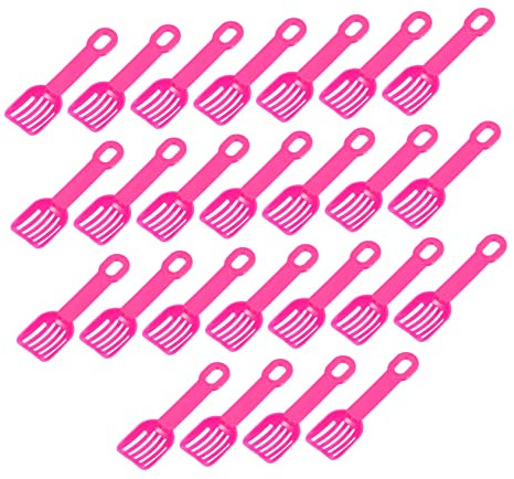 Yardwe Lot de 25 Pelles À Litière À Bords Arrondis Faciles À Nettoyer pour Les Petits Bacs À Litière