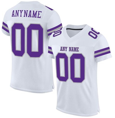HGWOPGASD Maglie da Football Americano Personalizzate con Nome e Numero Maglietta Personalizzata per Adulti e Bambini A12
