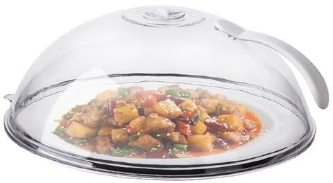 , Microondas para la Alimentación - cúpula de Vidrio resistente al Calor, Vapor ajustable | Tapas Transparentes Calefacción de alimentos