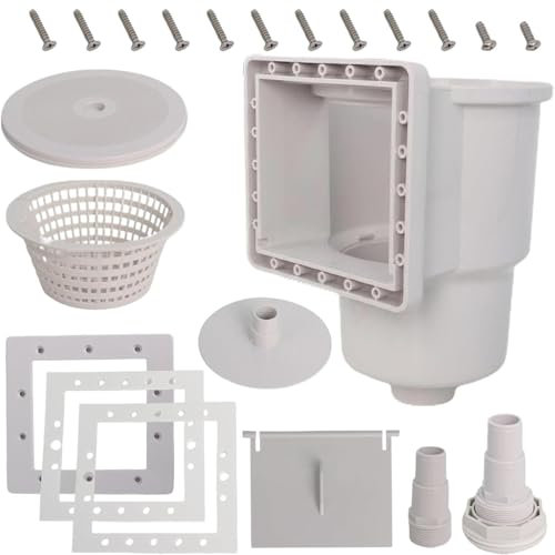 KHZen Piscina Pared Skimmer Reemplazo Rápido Parte Abierta Textura para Piscinas Tierra con Ancho Apertura 6 Pulgadas