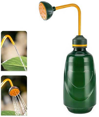 Petit Vaporisateur Arrosoir Plante 450ml,Pulvérisateur pour Jardin Délicates 2 en 1,Arrosage Précis à Tête 360° (Vert)
