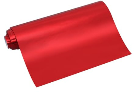 Parliky Film Vinyle Auto-adhésif Rouge Brillant pour Carrosserie Étanche Facile à Poser et Nettoyer Film de Protection Décoratif pour Véhicule et Mobilier