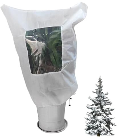 Copertura per piante antigelo, copertura termica per fiori da giardino, con coulisse, per aiuole rialzate, cespugli, rose, alberi da coltivare, palme, agrumi, fico