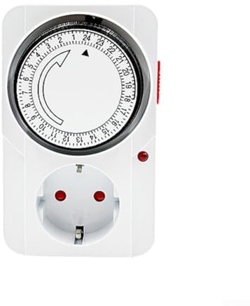 Enchufe de sincronización mecánico programable, con apagado automático y función de control de intervalo de 30 minutos, para accesorios de iluminación y electrodomésticos
