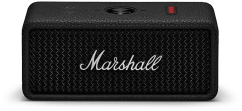 Marshall Emberton III Enceintes Bluetooth Portables, sans Fil, IP67 Résistant à la Poussière et à l'eau, Plus de 32 Heures de Lecture, Charge Rapide - Noir & Argent