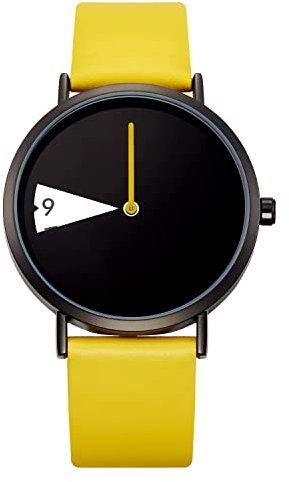 SHENGKE Creative Watch Ultra-Thin Strap Casual Fashion Quartz Minimalist Watch Yellow