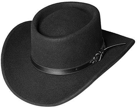 STARS & STRIPES Bad Beat Hut – Stilvoller Western Pork Pie Hut aus Wollfilz