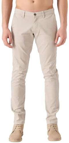 JMOJO Chinos Trousers Men – Slim Fit Wrinkle Resistant Stretch Cotton Pants – Smart Casual Wear for Office, Travel & Weekend