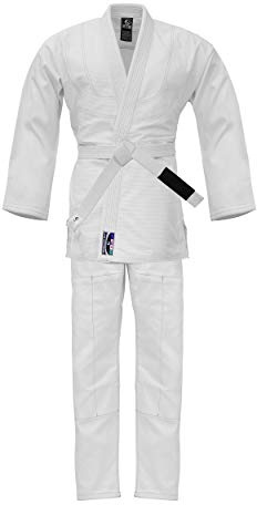 PFG Vital Brazilian Jiu-Jitsu Kimono BJJ Gi Uniform Gi - Kids Adults Unisex White Belt Included (White, A-0)