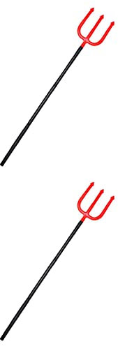 Haloppe Halloween Weapon Prop Halloween Party Demon Sickle Axe Fork Weapon Prop Role Play Sturdy One Size 2Pcs